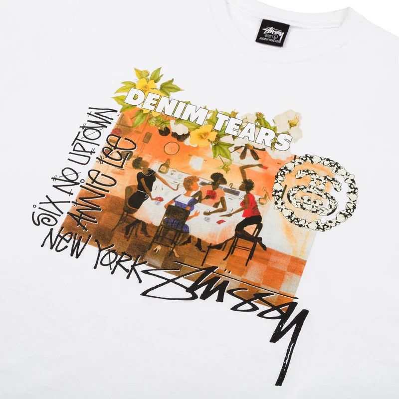 DENIM TEARS × Stussy Stüssy Tears Annie Lee Artist Tee Size US M / EU 48-50 / 2 - 2 Thumbnail
