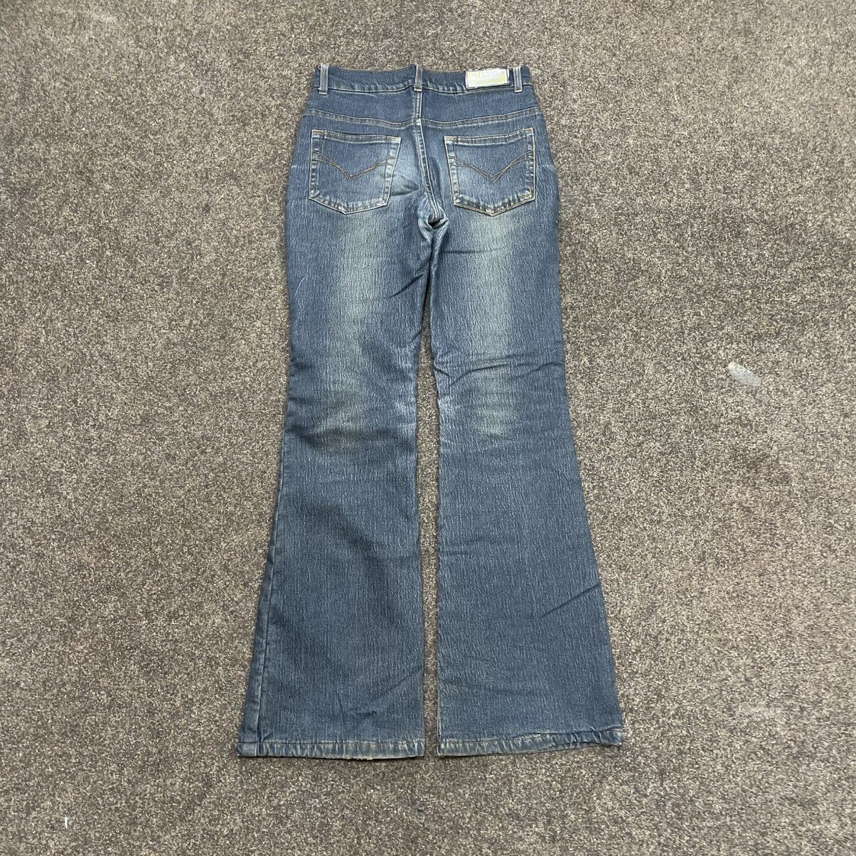 Vintage Vintage 90s Y2K Flared Jeans Wide Leg Distressed Grunge Logo Size 34" / US 12 / IT 48 - 3 Thumbnail