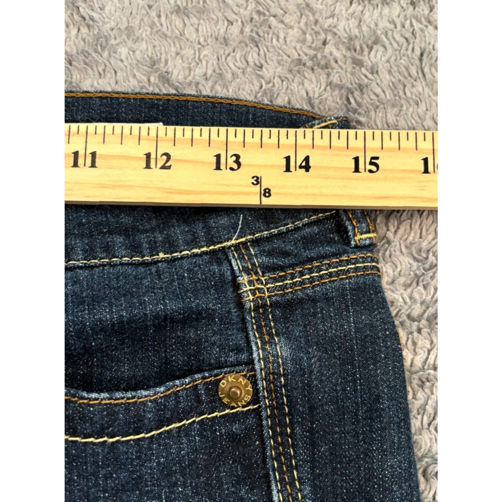 DKNY DKNY Jeans Womens 5 Juniors Straight Blue Denim Slim Leg Dark Wash Jeans Womens 5 Juniors Straight Blue Denim Dark Wash Size 27" / US 4 / IT 40 - 3 Thumbnail