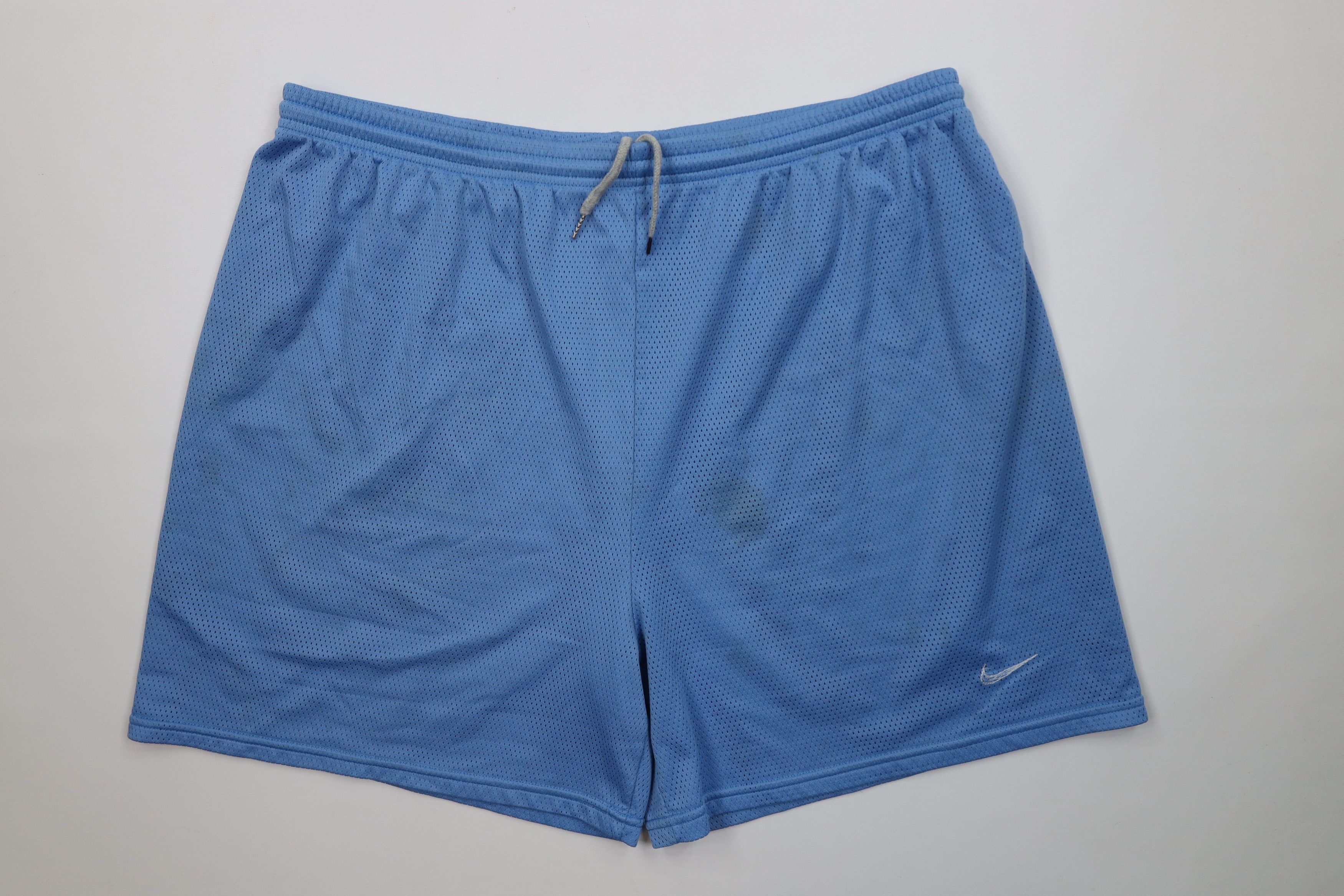 Nike Vintage 90s Nike Mini Swoosh Above Knee Shorts Carolina Blue Size US 38 / EU 54 - 1 Thumbnail