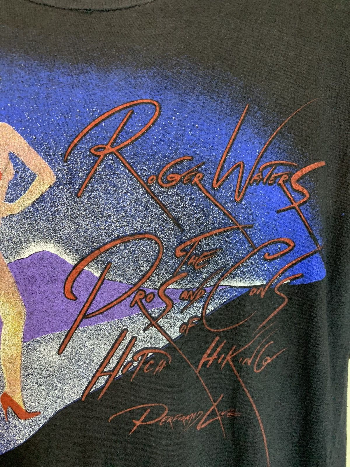 Band Tees × Pink Floyd × Vintage RARE* Vintage 1984 Roger Waters Pros Cons Hitch Hiking Shirt Size US L / EU 52-54 / 3 - 5 Thumbnail