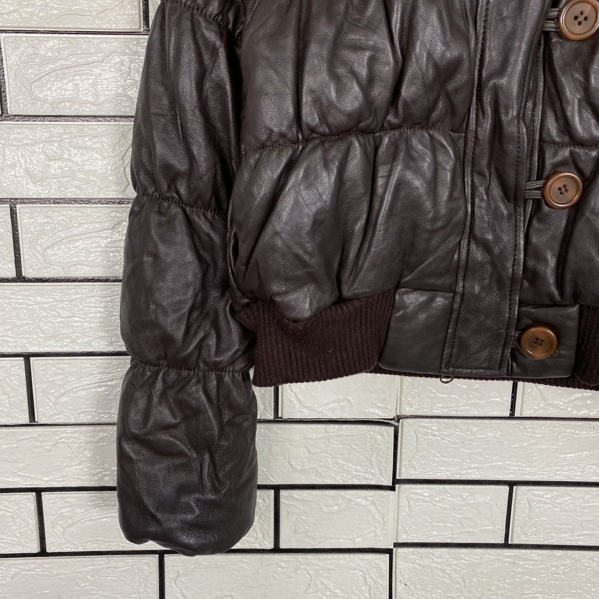 Japanese Brand 📌Vintage Cropped Leather Jacket Unbranded Mink Fur Collar Size US M / EU 48-50 / 2 - 5 Thumbnail