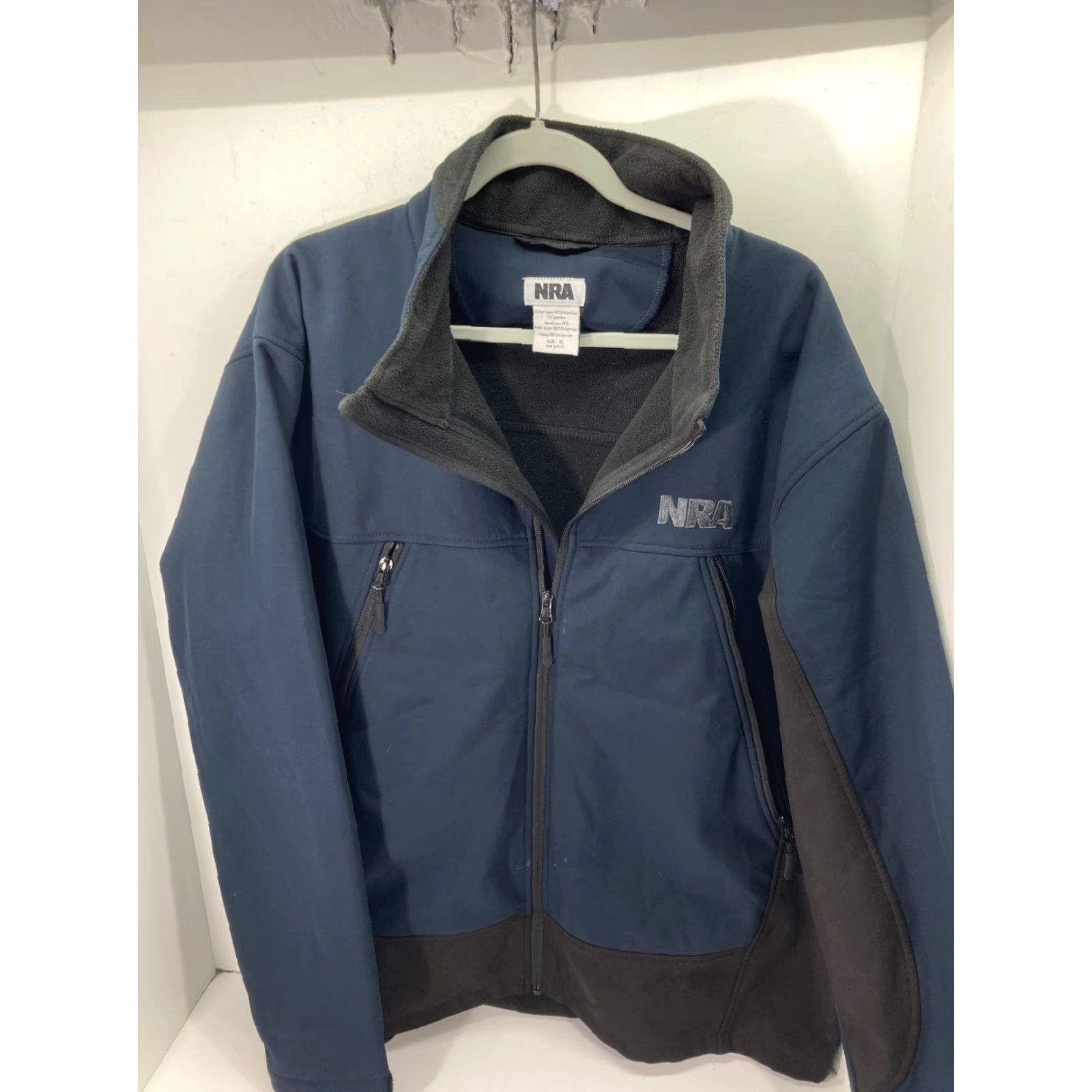 Vintage NRA Full Zip Work Jacket Mens XL Blue Soft Shell Jacket Size US XL / EU 56 / 4 - 3 Thumbnail
