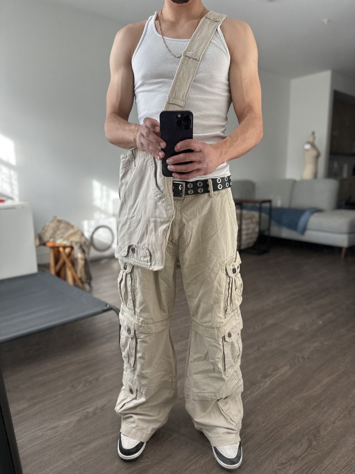 Handmade Custom Upcycled Cargo Pants and Tote Bag Set Size US 32 / EU 48 - 5 Thumbnail