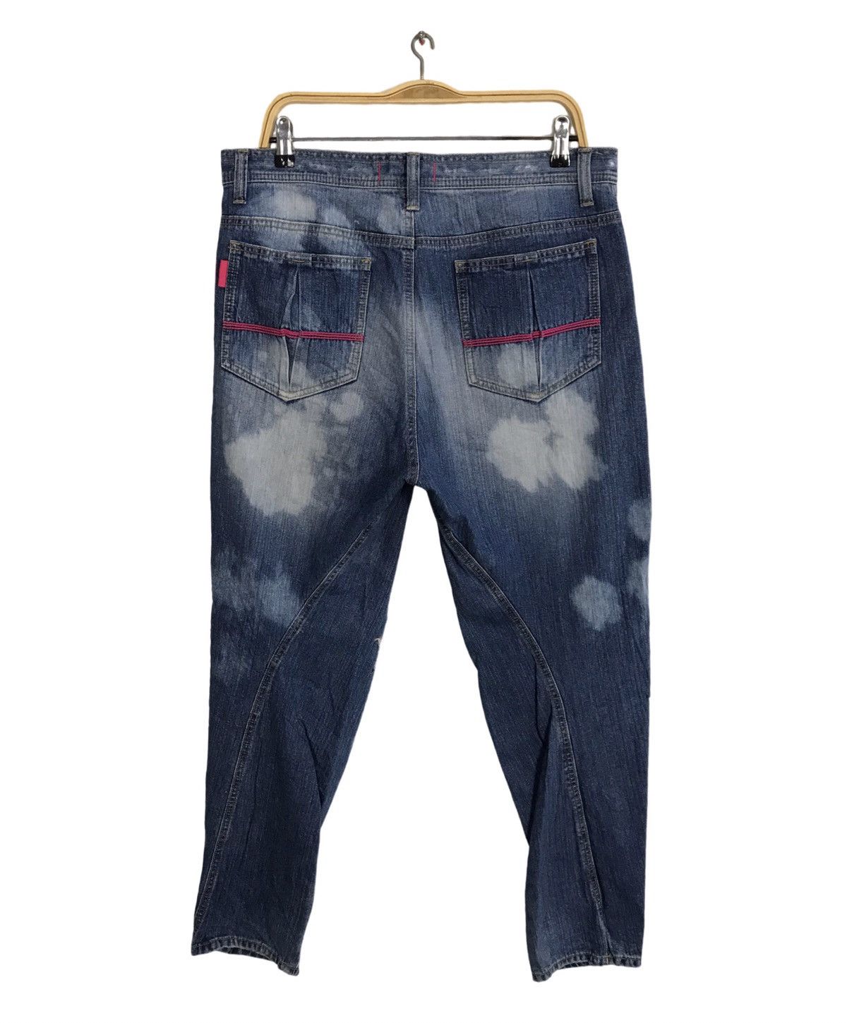 Japanese Brand Hop Hips Ripped Distressed Indigo Denim Fits Size 34 Size US 34 / EU 50 - 2 Thumbnail