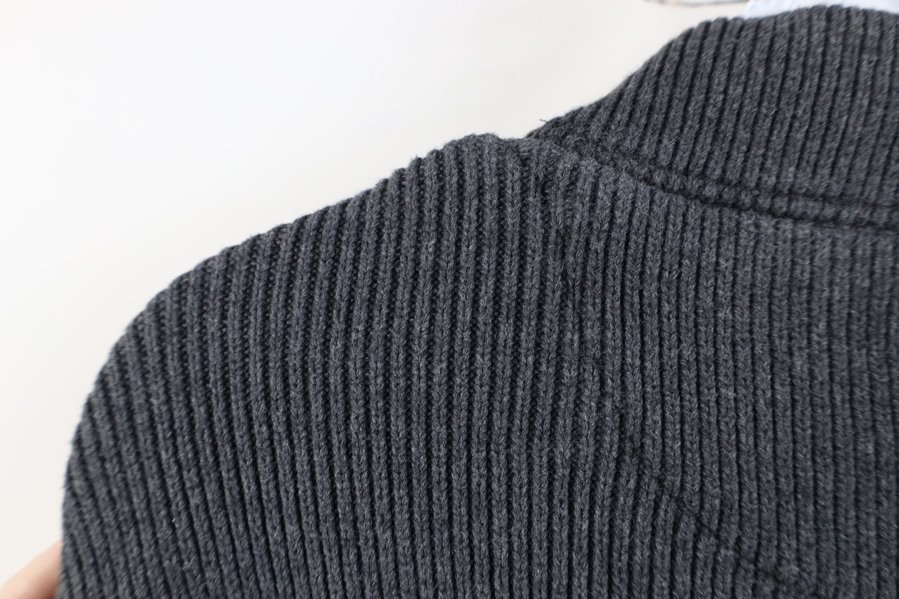 Vintage Vintage 90s Y2K Streetwear Fit Ribbed Knit Henley Sweater Size US M / EU 48-50 / 2 - 7 Thumbnail