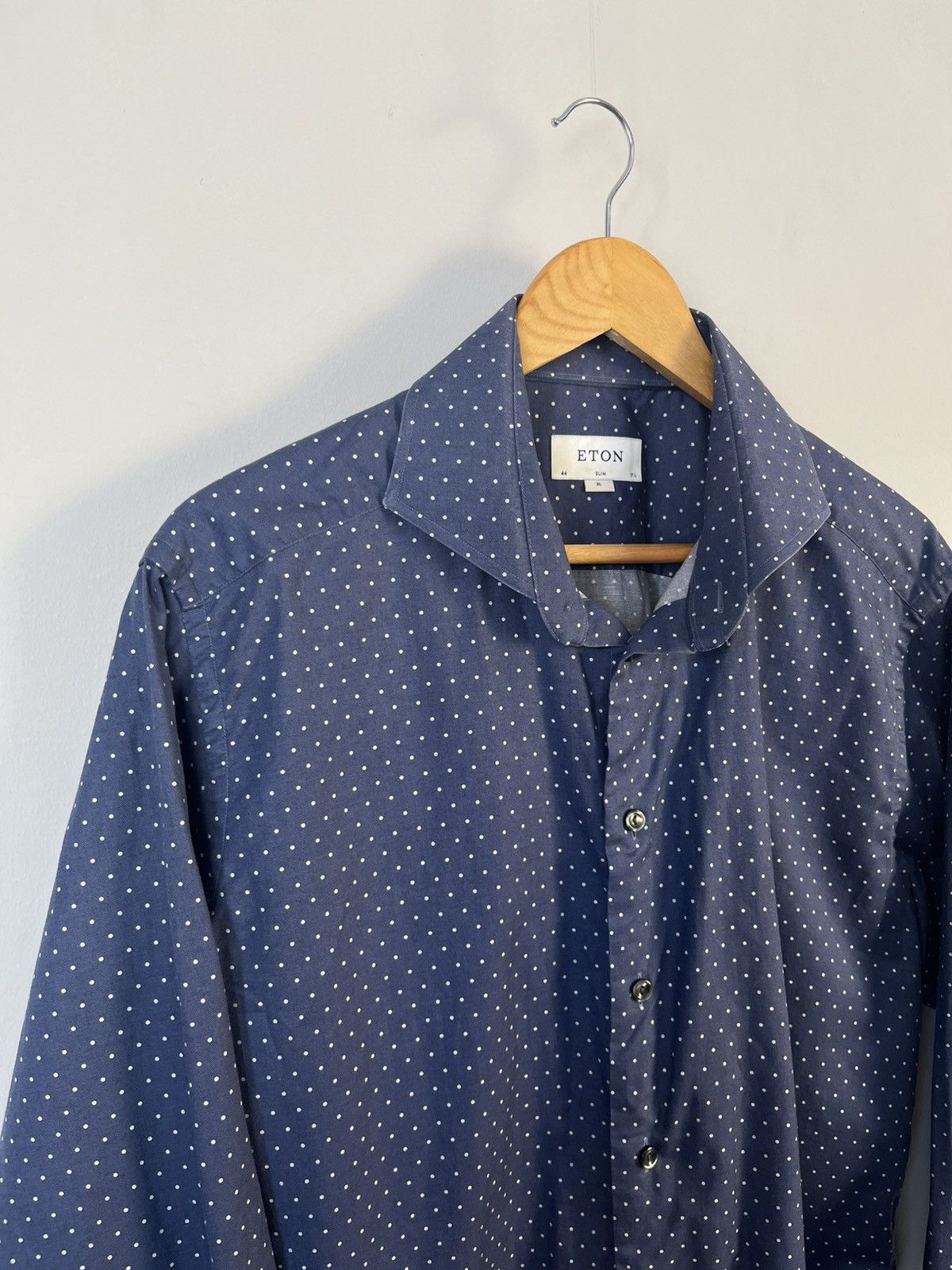 Eton Eton Luxury Classic Pointed Cotton Long Sleeve Shirt Size US XL / EU 56 / 4 - 2 Thumbnail