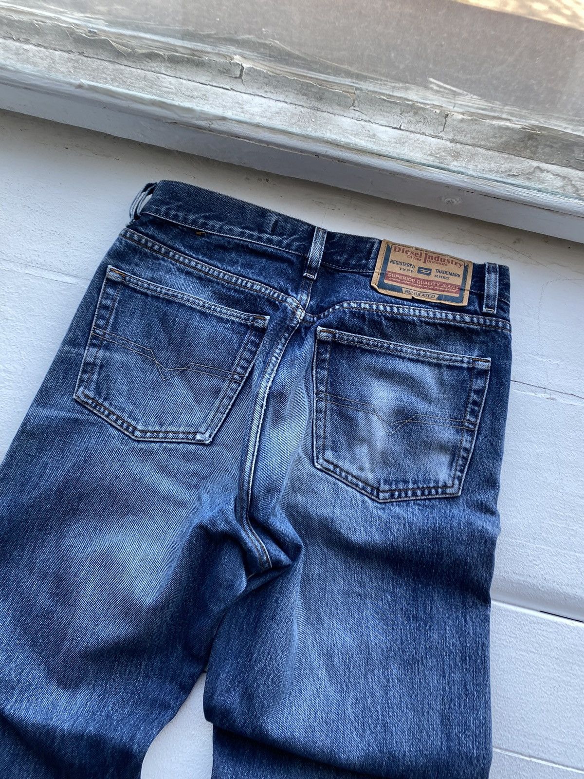 Diesel 🔥OPIUM Diesel Distressed OG Blue Denim Punk GOTHIC Jeans 💲 Size US 31 - 7 Thumbnail