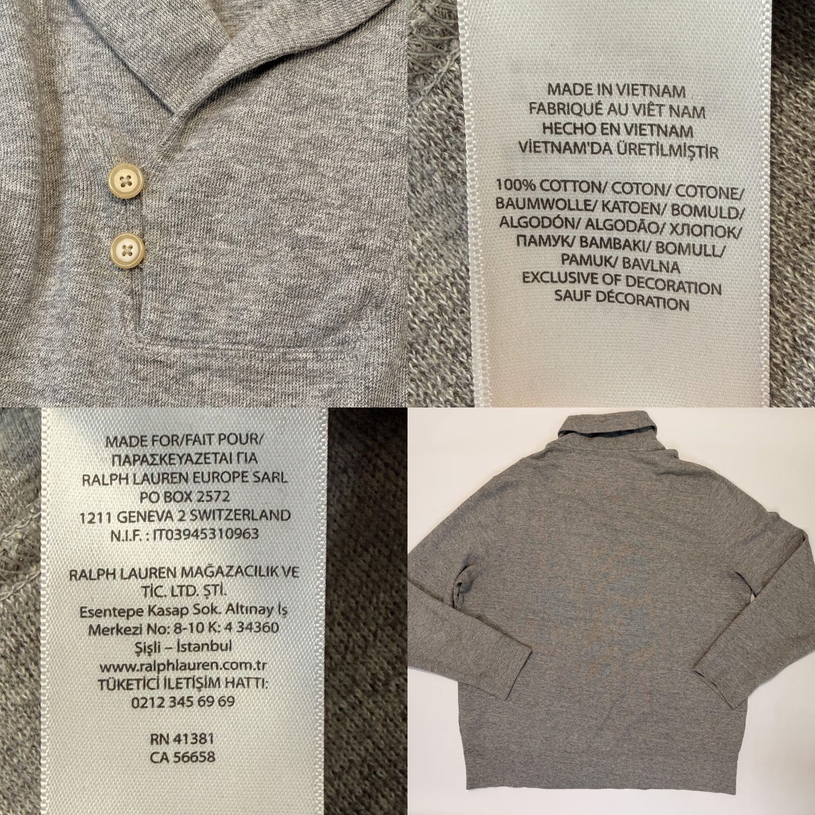 Polo Ralph Lauren Polo Ralph Lauren Sweater Mens 2XL Gray Estate Rib Shawl Collar Cotton Pullover Size US XXL / EU 58 / 5 - 8 Thumbnail