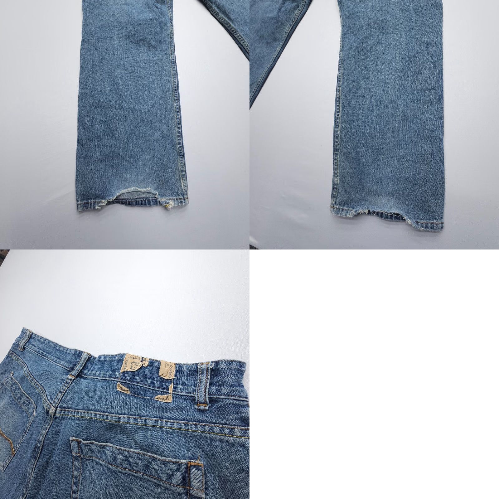 Vintage VTG Split Jeans Mens 36 x 30 Blue Streetwear 90s American Button Fly Baggy Jeans Size US 36 / EU 52 - 9 Thumbnail