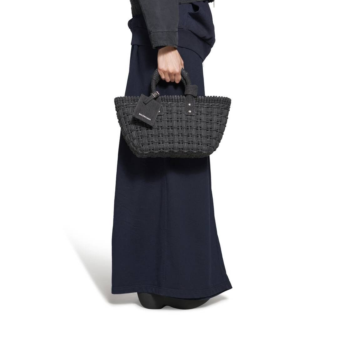 Balenciaga o1mt1gz0725 Size: OS / Bistro XS Basket With Strap Denim Bag Size ONE SIZE - 2 Thumbnail