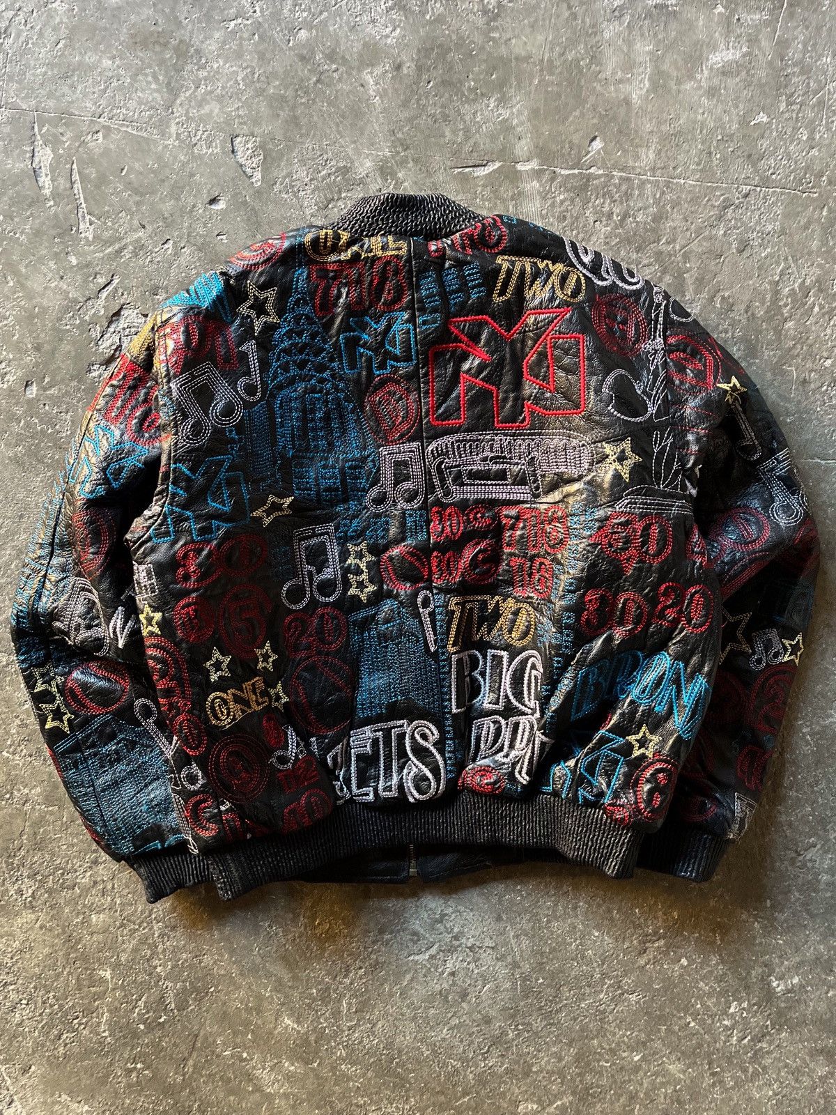 Other Vintage paradiso NYC leather bomber jacket Size L / US 10 / IT 46 - 11 Thumbnail