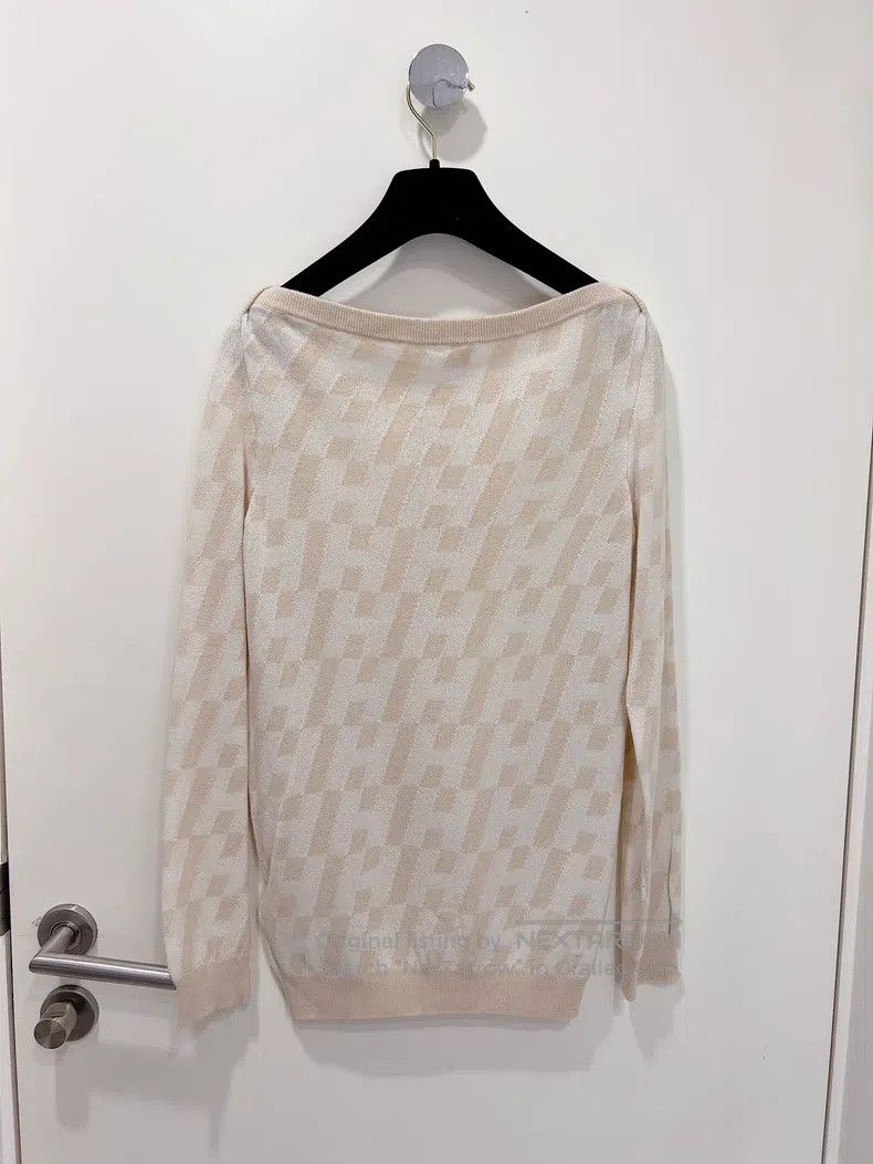 Hermes Hermes One-Shoulder H Letter Cashmere Sweater Size XXS / US 00 / IT 34 - 2 Thumbnail
