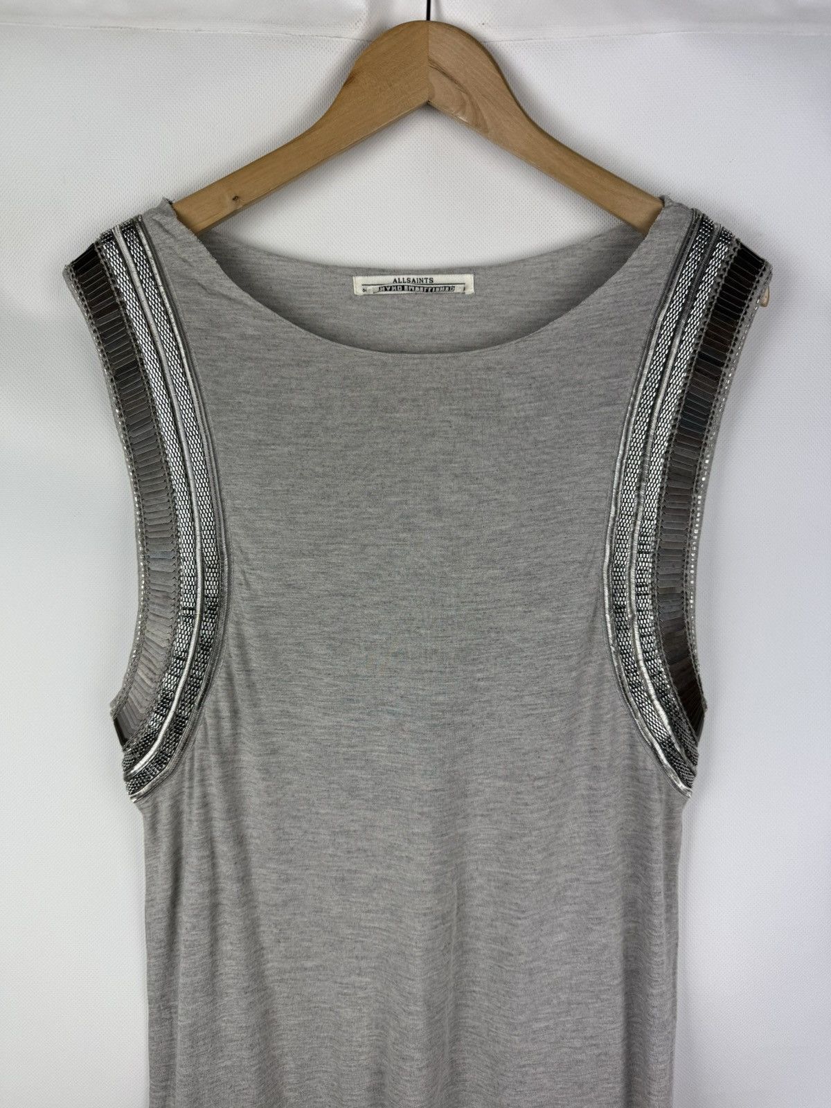 Allsaints Allsaints Siri Ladies Sleeveless Studded Vest Dress Size M / US 6-8 / IT 42-44 - 4 Thumbnail
