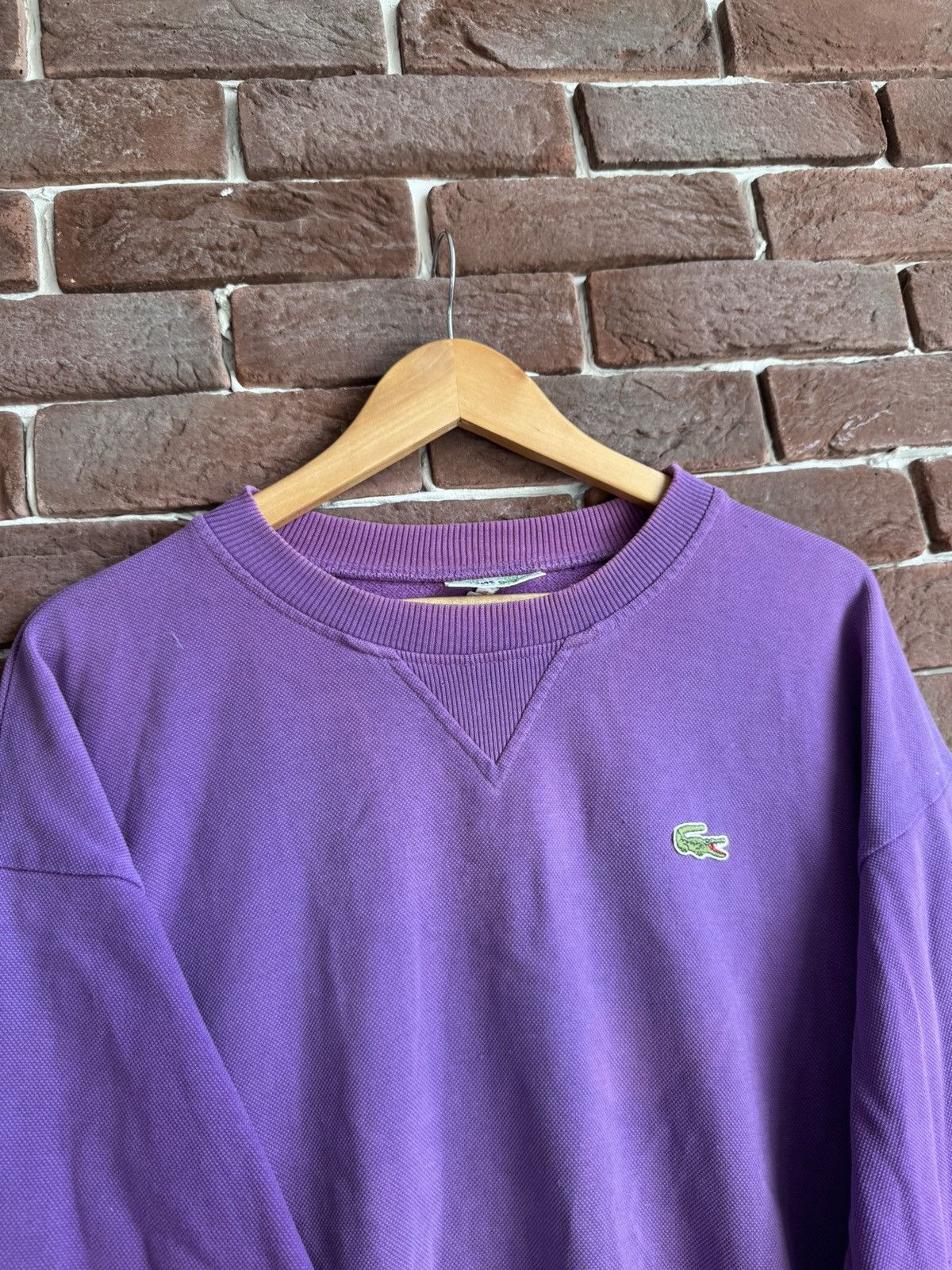 Lacoste Vintage 90s Lacoste Sweatshirt Crewneck Washed Purple Logo Size US L / EU 52-54 / 3 - 6 Thumbnail