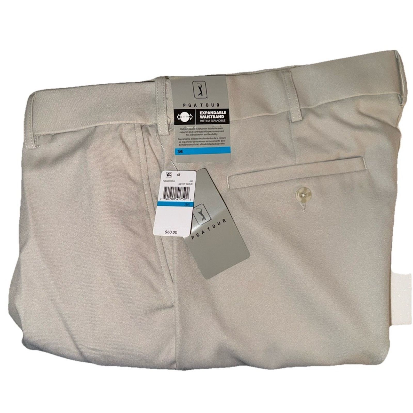 PGA Tour PGA TOUR Men's 9" Golf Shorts Expandable Waist 36” Size US 36 / EU 52 - 10 Thumbnail