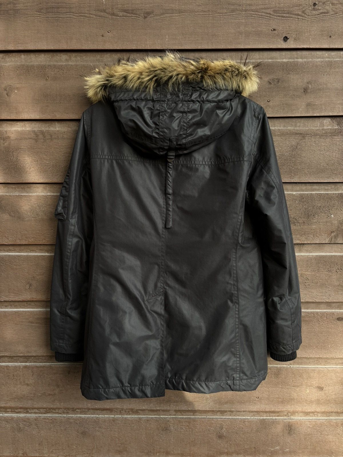 Katharine Hamnett London Katherine Hamnett black parka with fawx fur hood Size L / US 10 / IT 46 - 4 Thumbnail