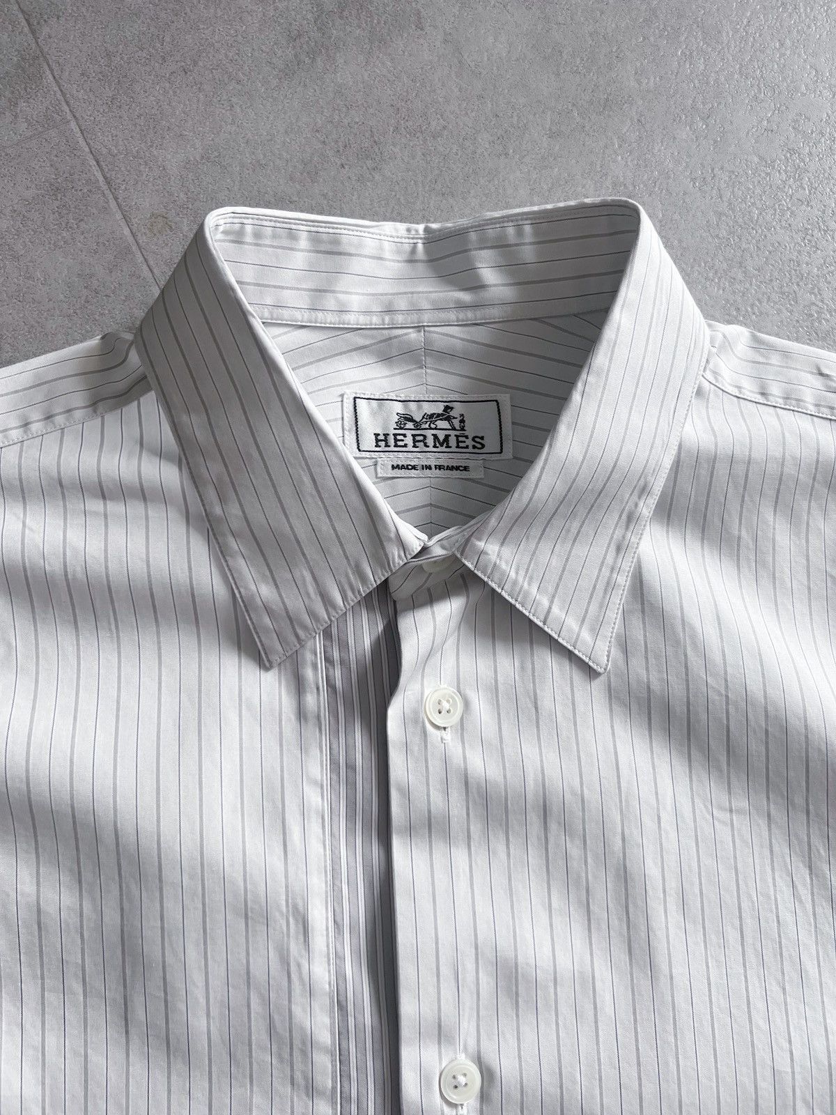 Hermes Hermes Double Layered Stripe Shirt Size US M / EU 48-50 / 2 - 9 Thumbnail