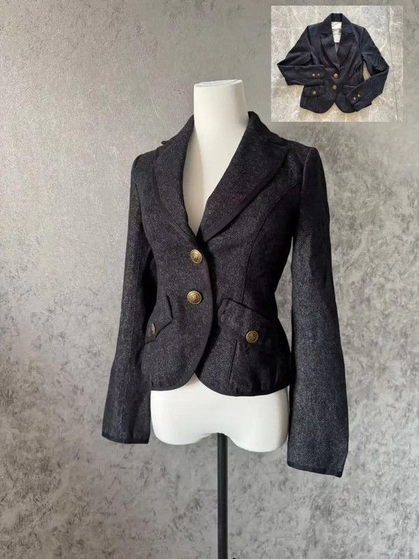 Burberry Burberry Black Cotton Blend Women's Jacket Size S / US 4 / IT 40 - 1 Thumbnail