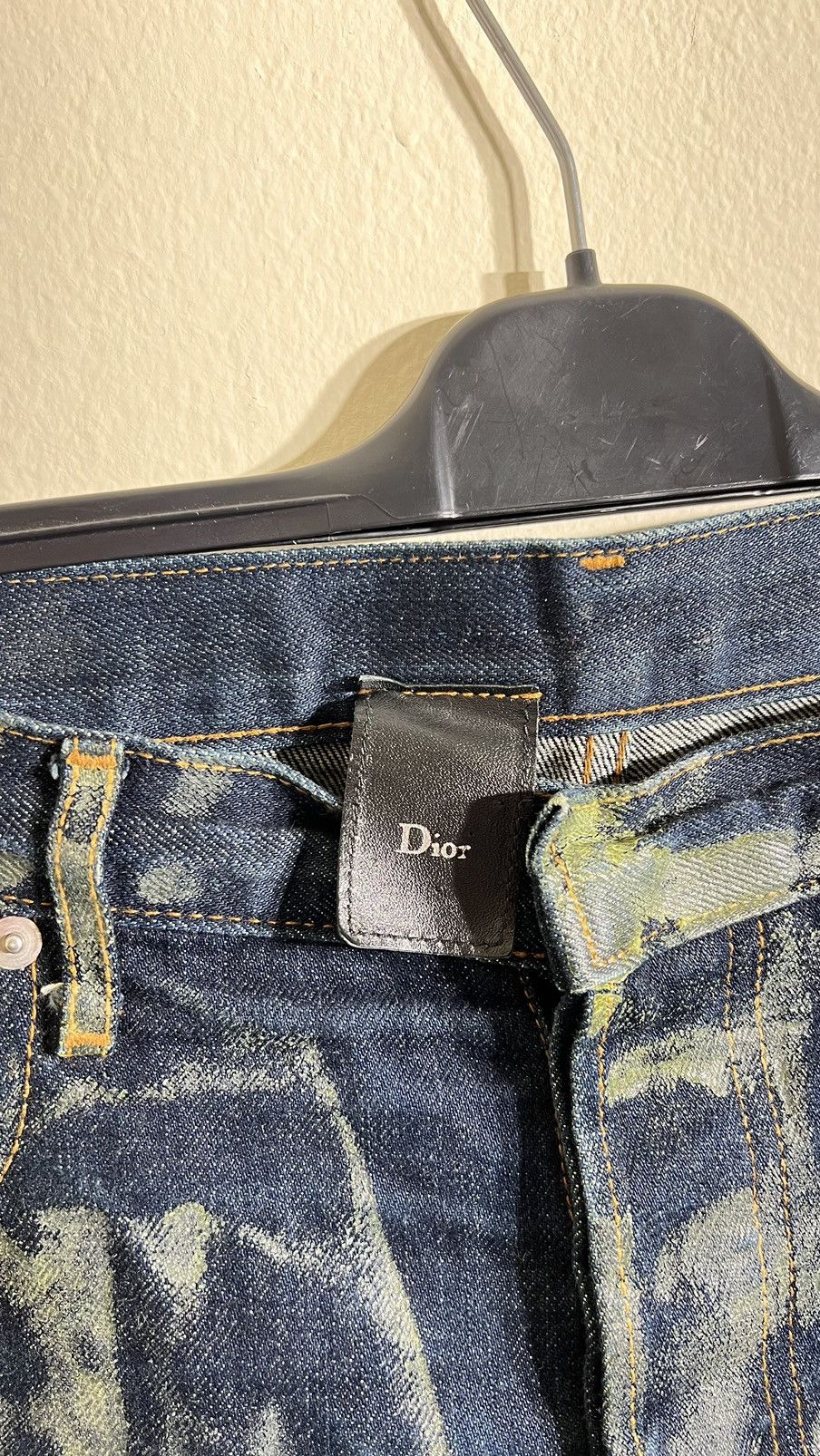 Dior Dior x hedi slimane a/w 2003 “luster” green wax coated Size US 33 - 9 Thumbnail