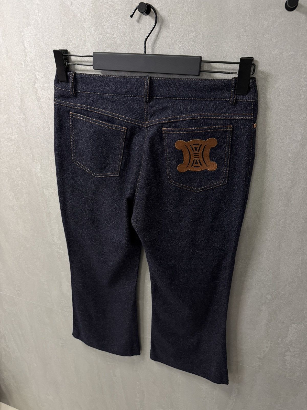 Celine CELINE triomphe Back logo wool flare croped pants vintage Size 28" / US 6 / IT 42 - 6 Thumbnail