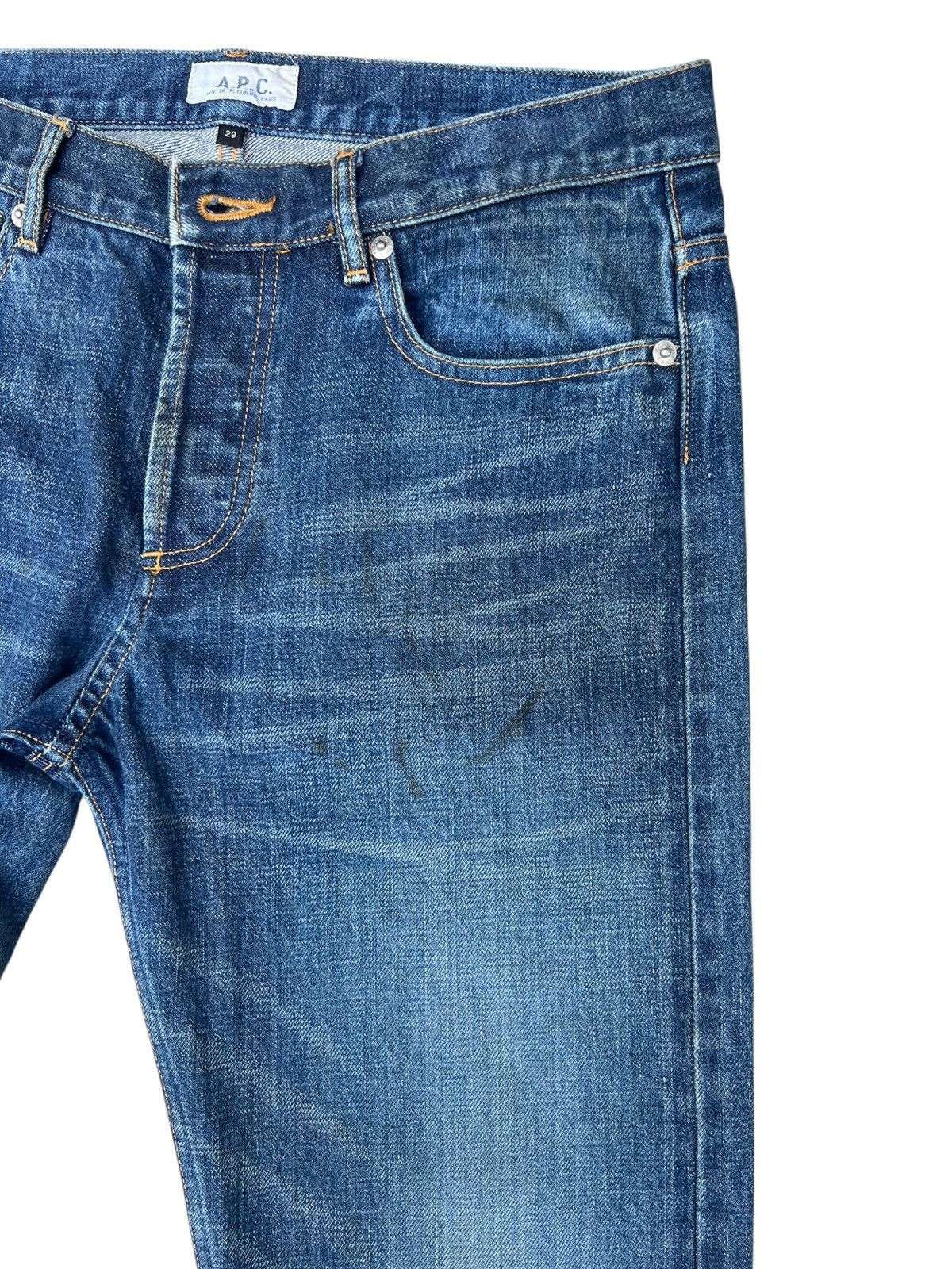 A.P.C. Vintage A.P.C. Aging Mud Faded Denim Selvedge Jeans Size US 29 - 6 Thumbnail