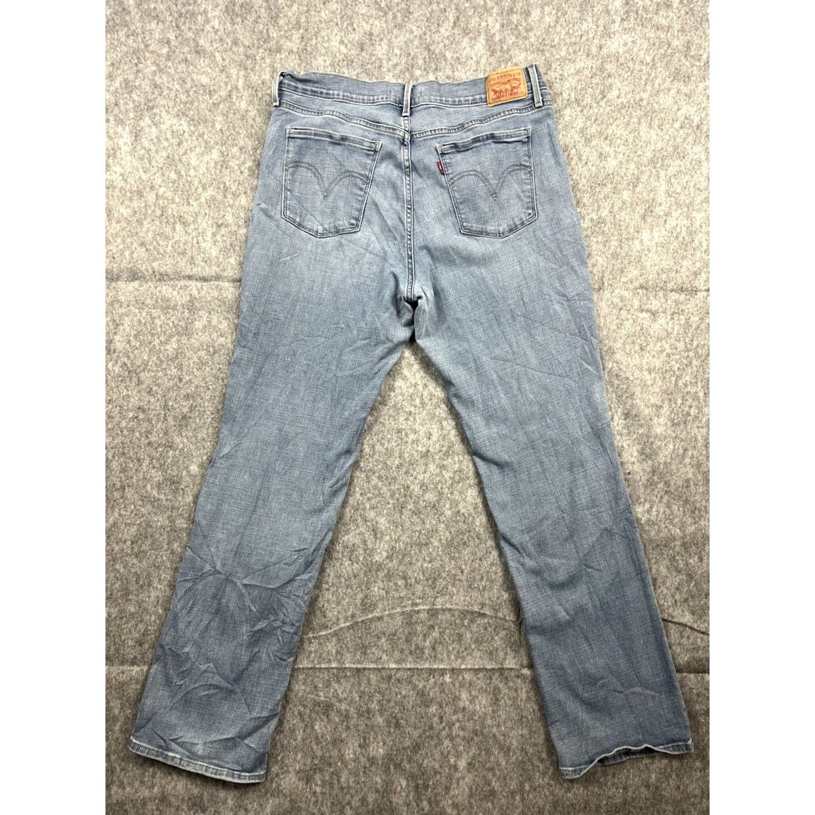 Levi's Levi's 505 Straight Fit Women's Jeans Blue Stretch Medium Wash Denim Size 14 Size 36" / US 14 / IT 50 - 2 Thumbnail