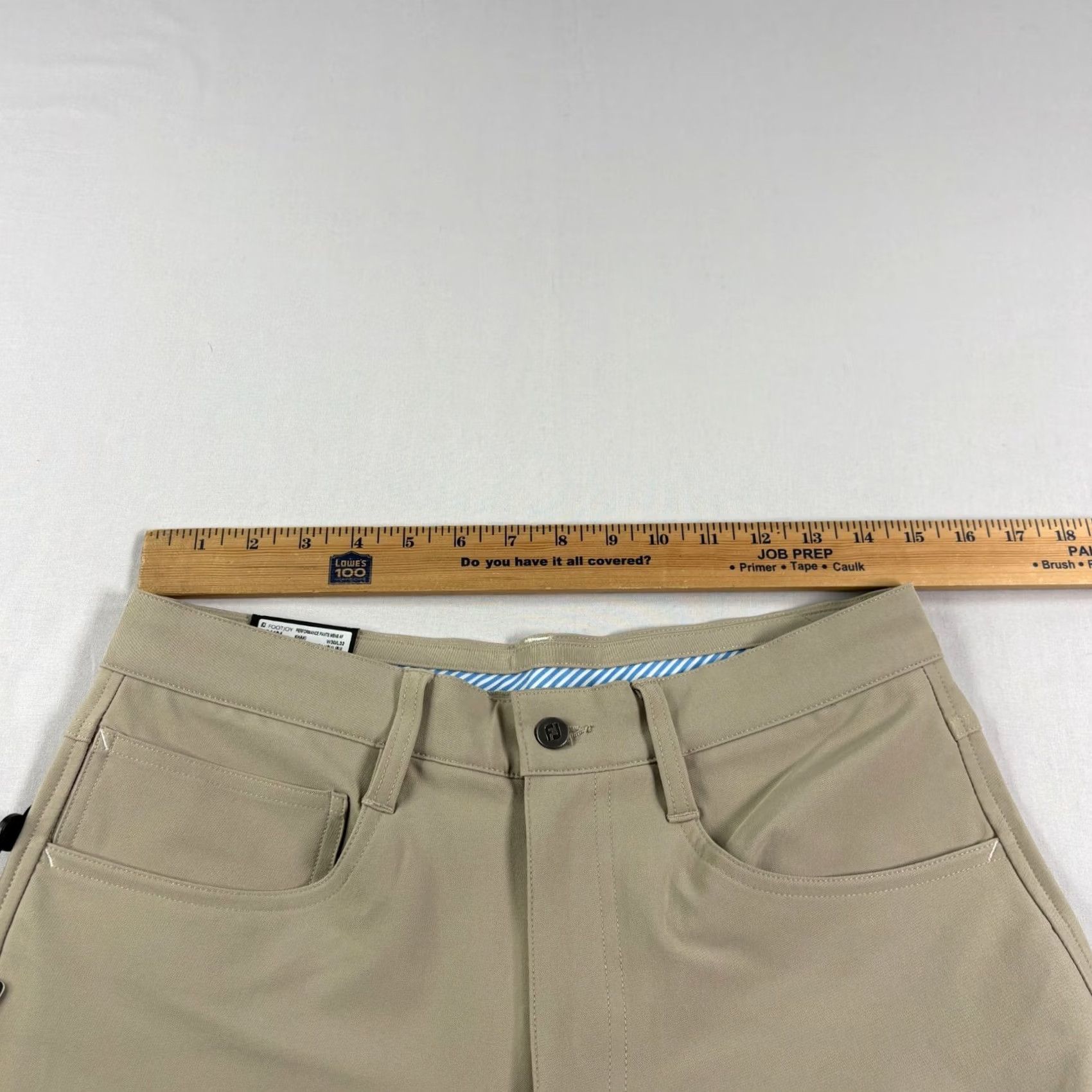 Footjoy FootJoy Pants Mens 30x32 Beige Chino Athletic Stretch NEW Athletic Fit Flat Front Casual 30 Jeans? Size US 30 / EU 46 - 6 Thumbnail