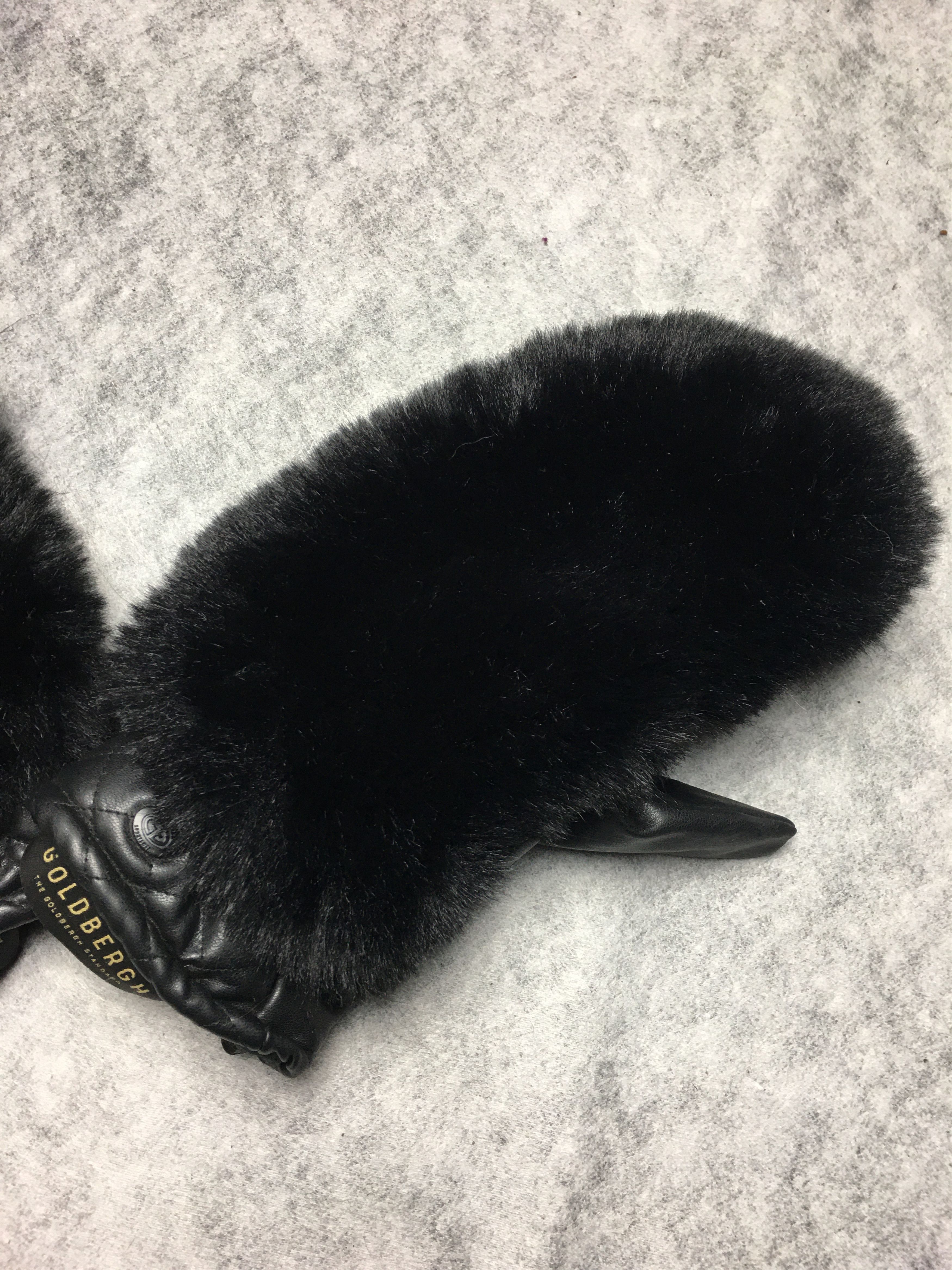 Goldbergh GOLDBERGH Hill Faux Fur Mittens Black Size 8 Size ONE SIZE - 4 Thumbnail