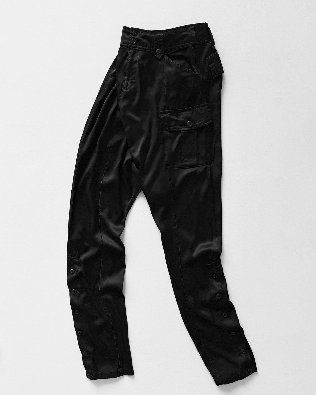 ATSURO TAYAMA ATSURO TAYAMA BLACK SAROUEL PANTS Size 28" / US 6 / IT 42 - 6 Thumbnail