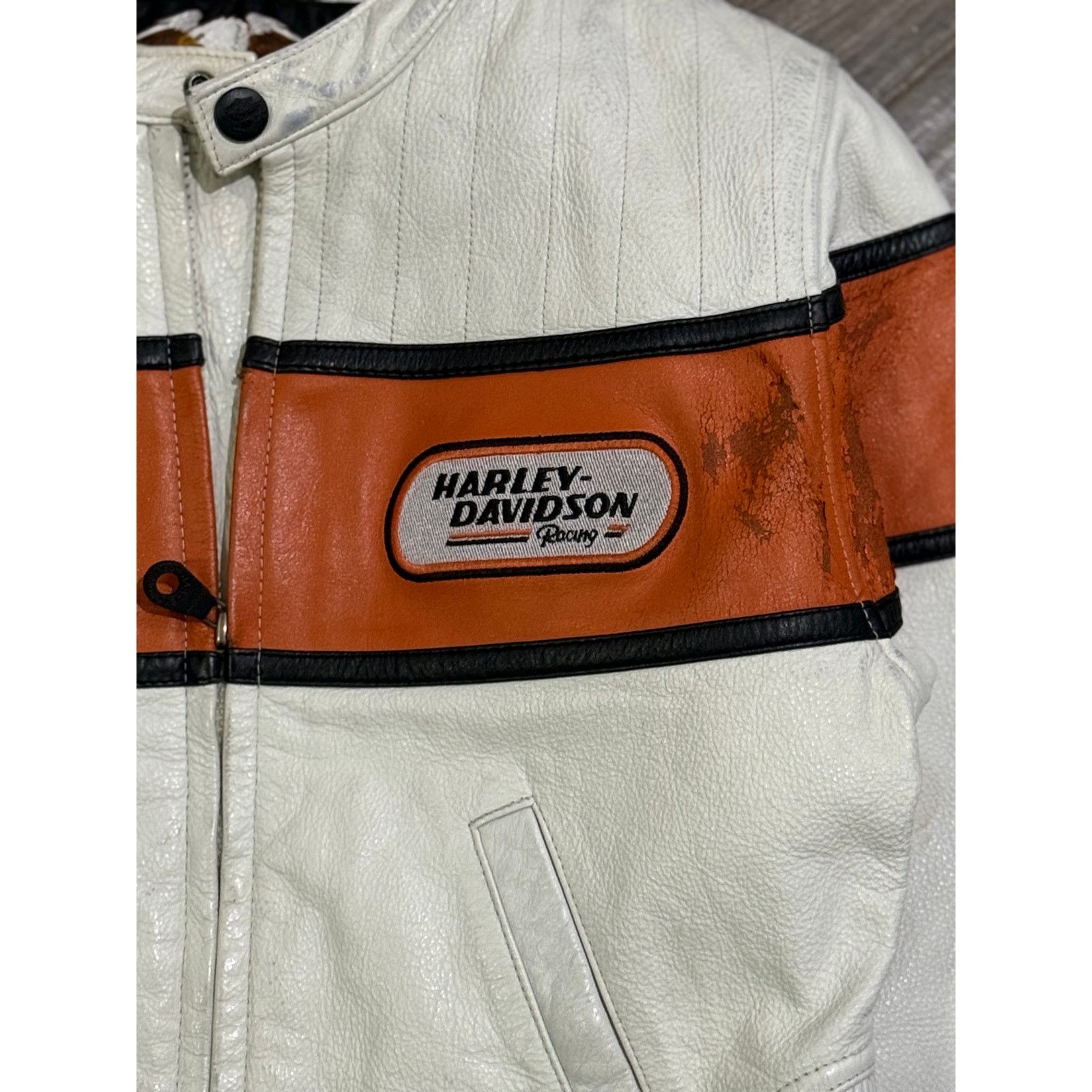 Harley Davidson Vintage Women's Harley Davidson Leather Biker Jacket Size S / US 4 / IT 40 - 2 Thumbnail
