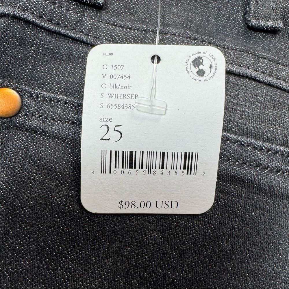 Wrangler NWT New Wrangler Wriggler 612 High Rise Skinny Black Jeans Size 25" / US 0 / IT 36 - 8 Thumbnail