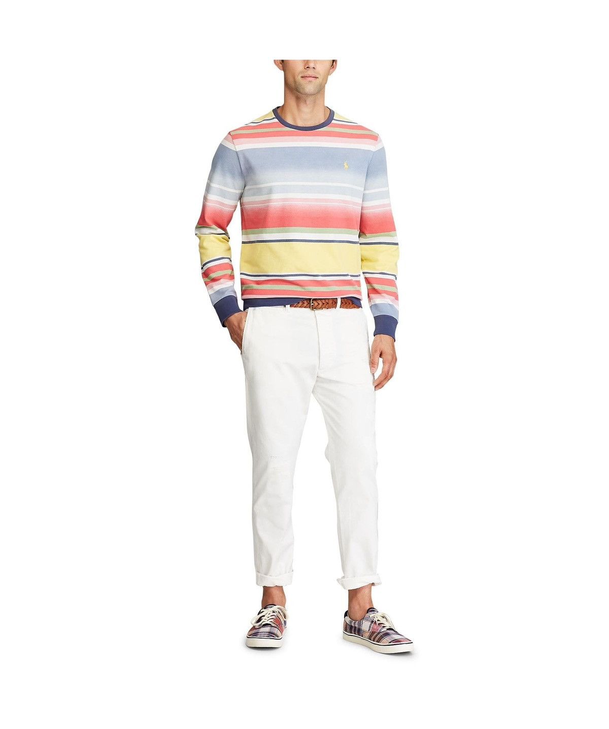 Polo Ralph Lauren Polo Ralph Lauren Mens Multicolor Striped Long Sleeve TShirt Size US M / EU 48-50 / 2 - 4 Thumbnail