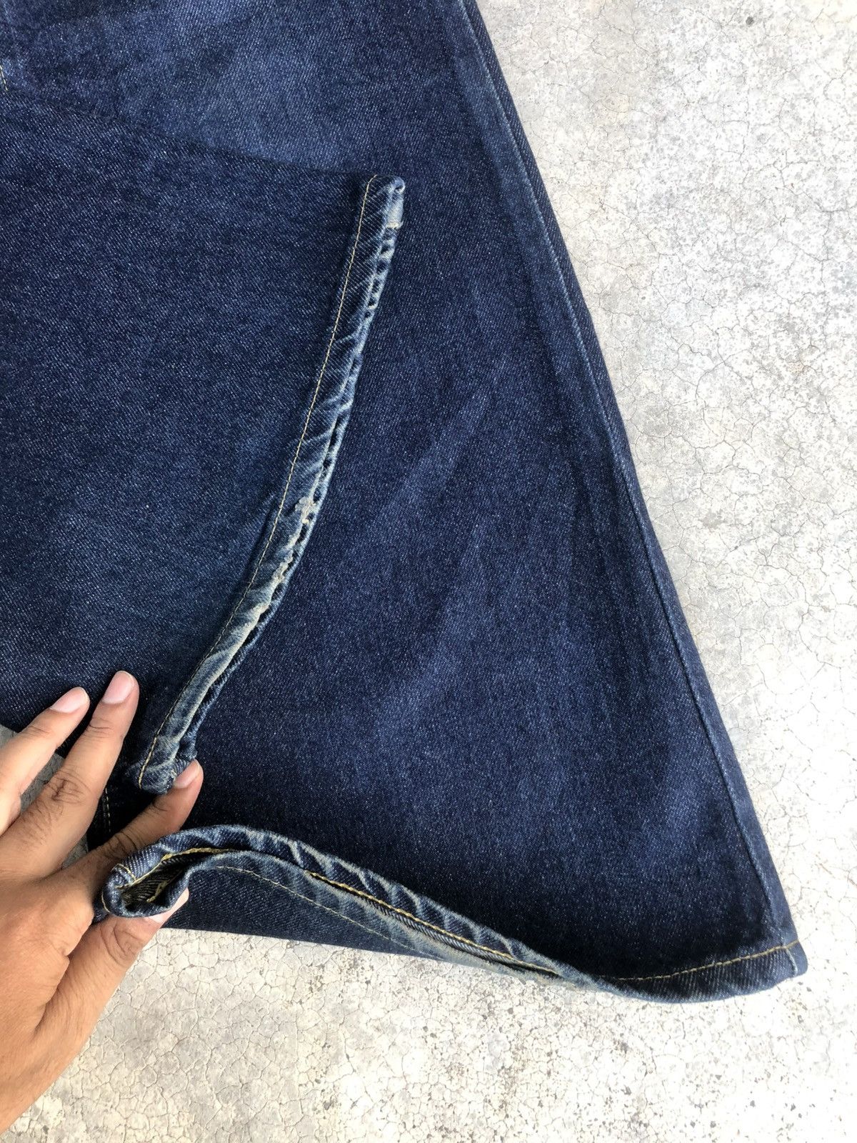 If Six Was Nine Japanese Lee Flared Jeans Distressed Denim Size US 32 / EU 48 - 13 Thumbnail