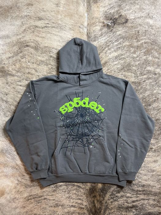 Spider Worldwide Sp5der Web Hoodie Slate Grey | Grailed