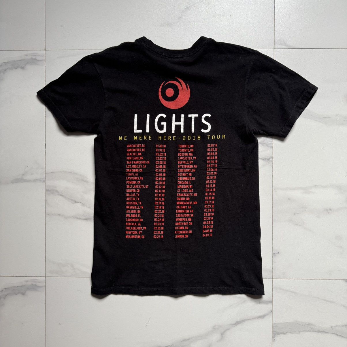 Band Tees Lights We Were Here 2018 Tour T-Shirt Size US S / EU 44-46 / 1 - 3 Thumbnail