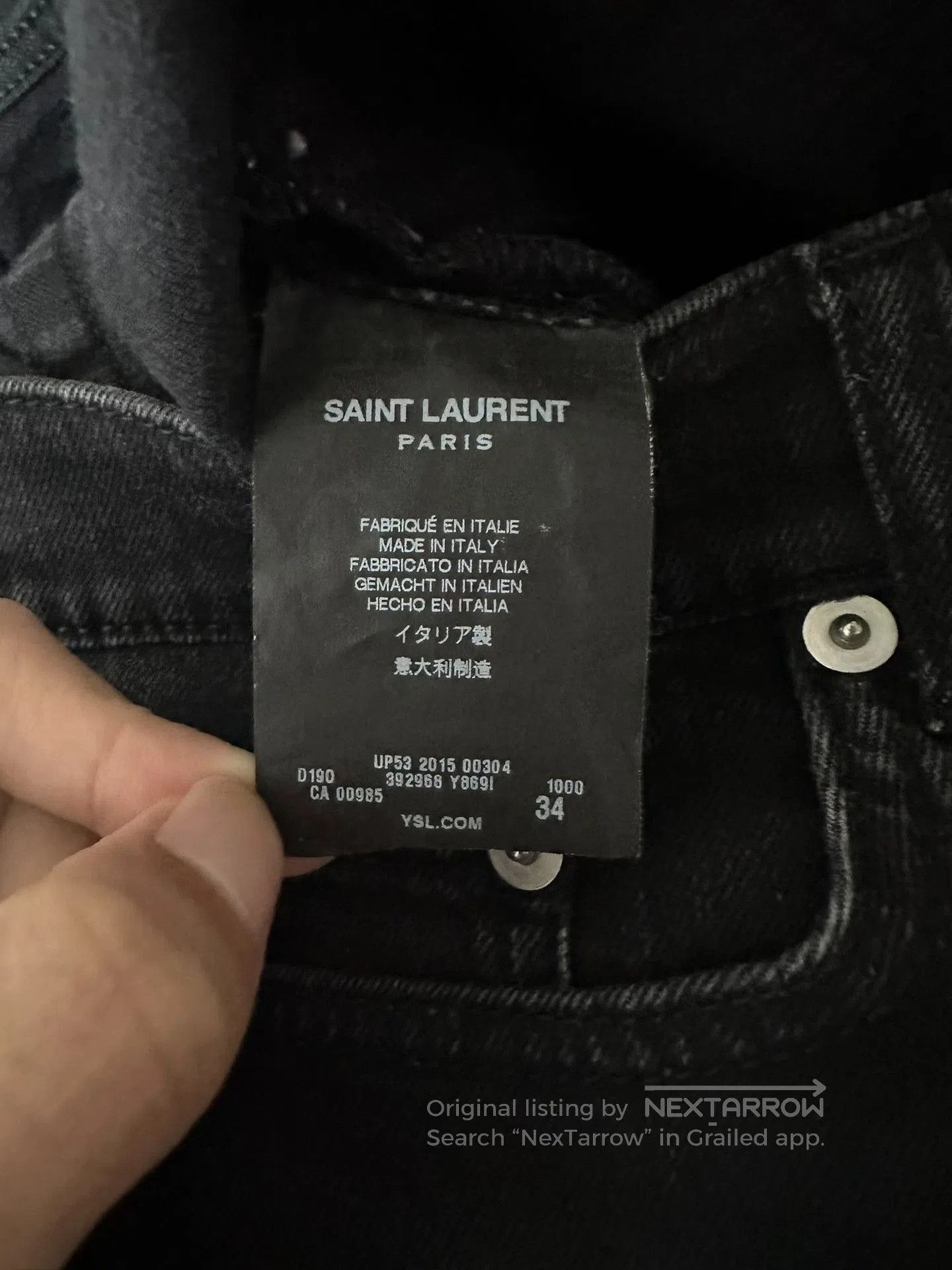 Saint Laurent Paris Saint Laurent 15FW D02 Five. Size US 34 / EU 50 - 6 Thumbnail