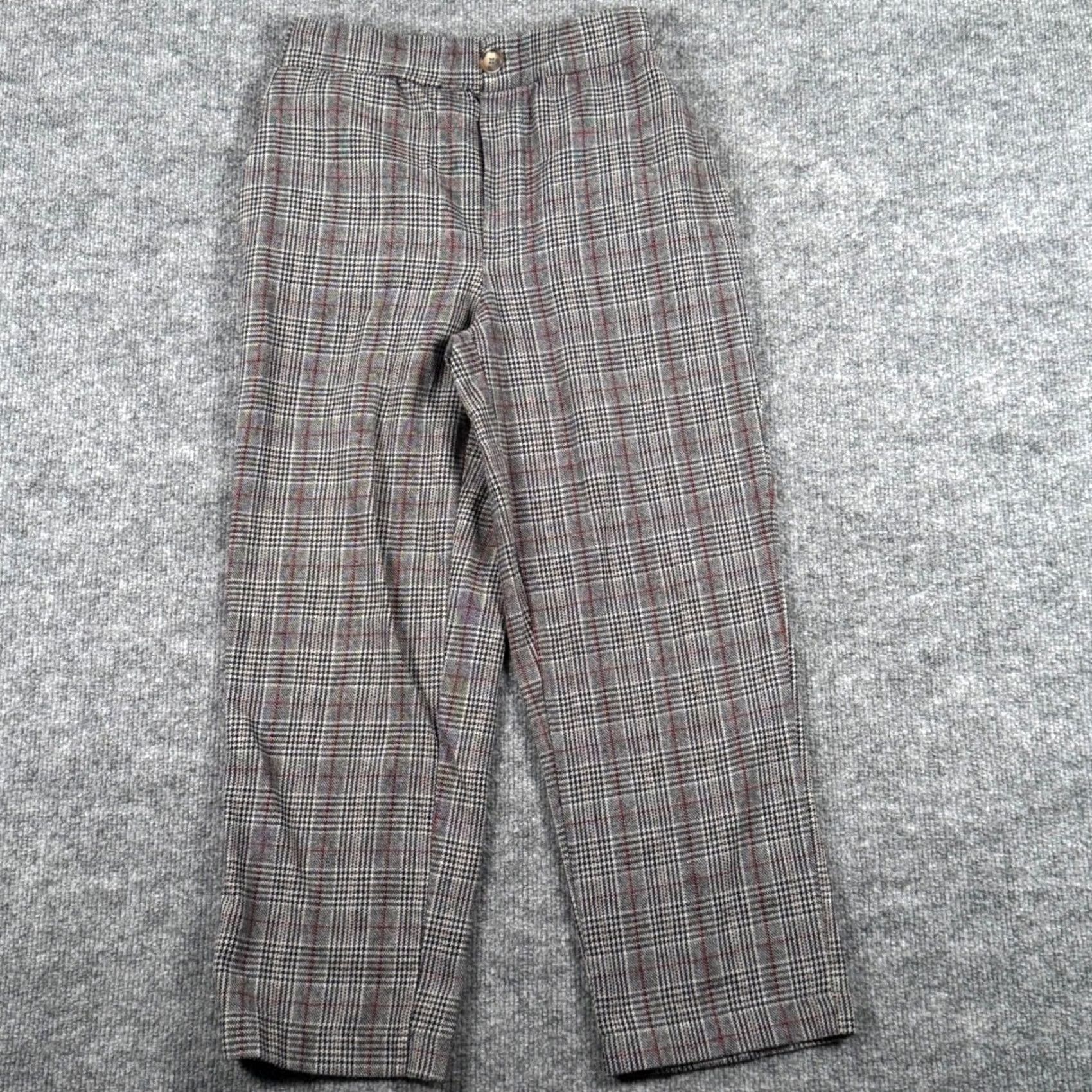 Vintage VINTAGE American Eagle Plaid Pants Women's XS Regular Gray Tweed Office Preppy Y2K 90s Grounded Size 26" / US 2 / IT 38 - 2 Thumbnail