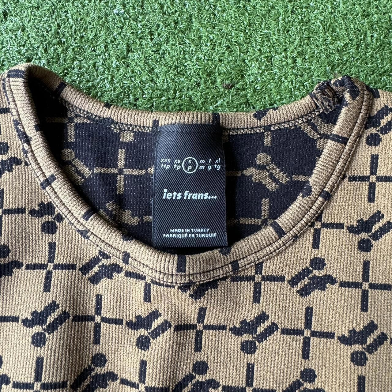 Designer Iets frans Women's Brown and Black Tshirt Size S / US 4 / IT 40 - 2 Thumbnail