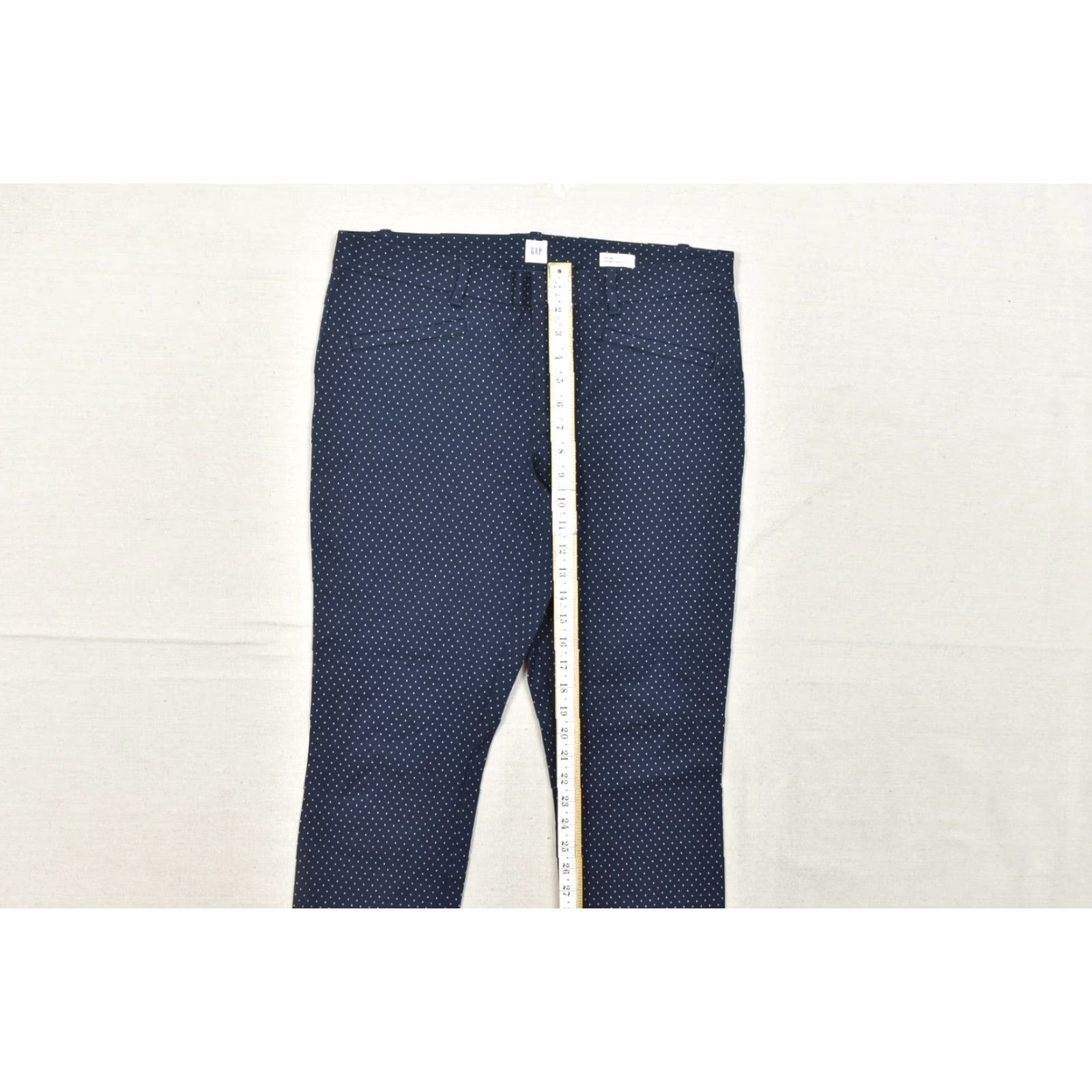 Gap Gap Pants Skinny Ankle Women's 12 Navy Blue Polka Dot Stretch Cotton Shirt? Size 34" / US 12 / IT 48 - 4 Thumbnail