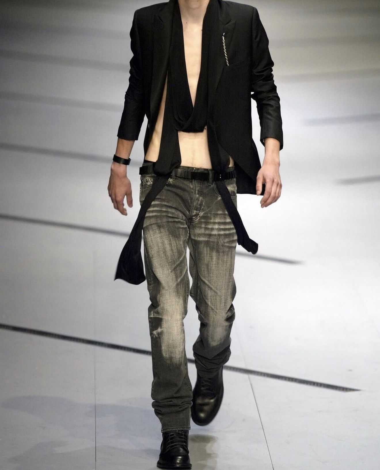 Dior Dior RUNWAY Hedi Era AW03 “Luster” Ash Clawmark MIJ Denim Size US 33 - 10 Thumbnail