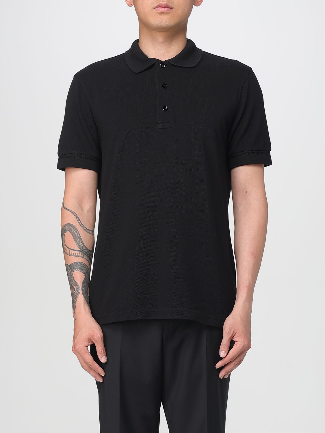 Tom Ford Tom Ford Polo Shirt Men Black Size US XL / EU 56 / 4 - 1 Thumbnail