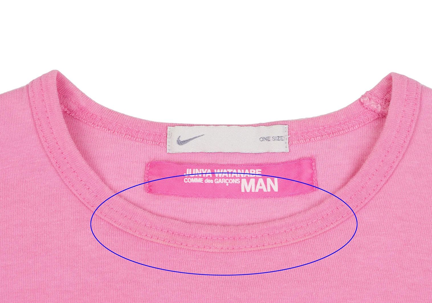 Junya Watanabe Pink Swoosh Logo Print T-Shirt, Size F Size US M / EU 48-50 / 2 - 3 Thumbnail