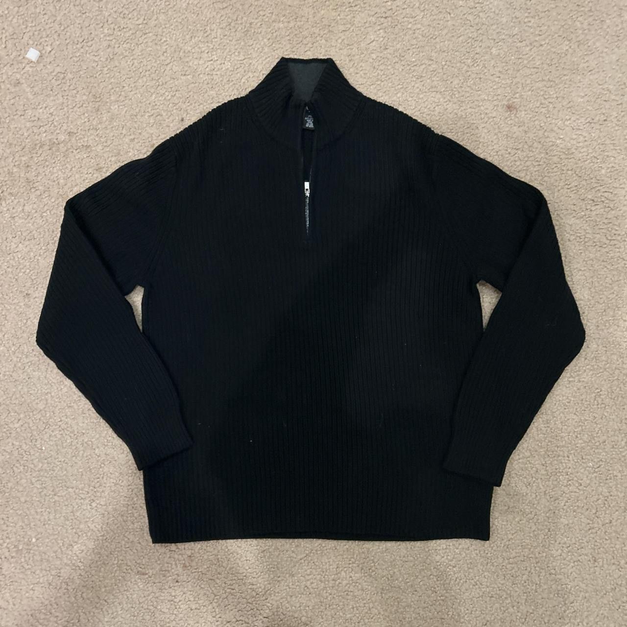 Calvin Klein Vintage Calvin Klein Quarter Zip Sweater XL - Black Cotton Size US XL / EU 56 / 4 - 1 Thumbnail