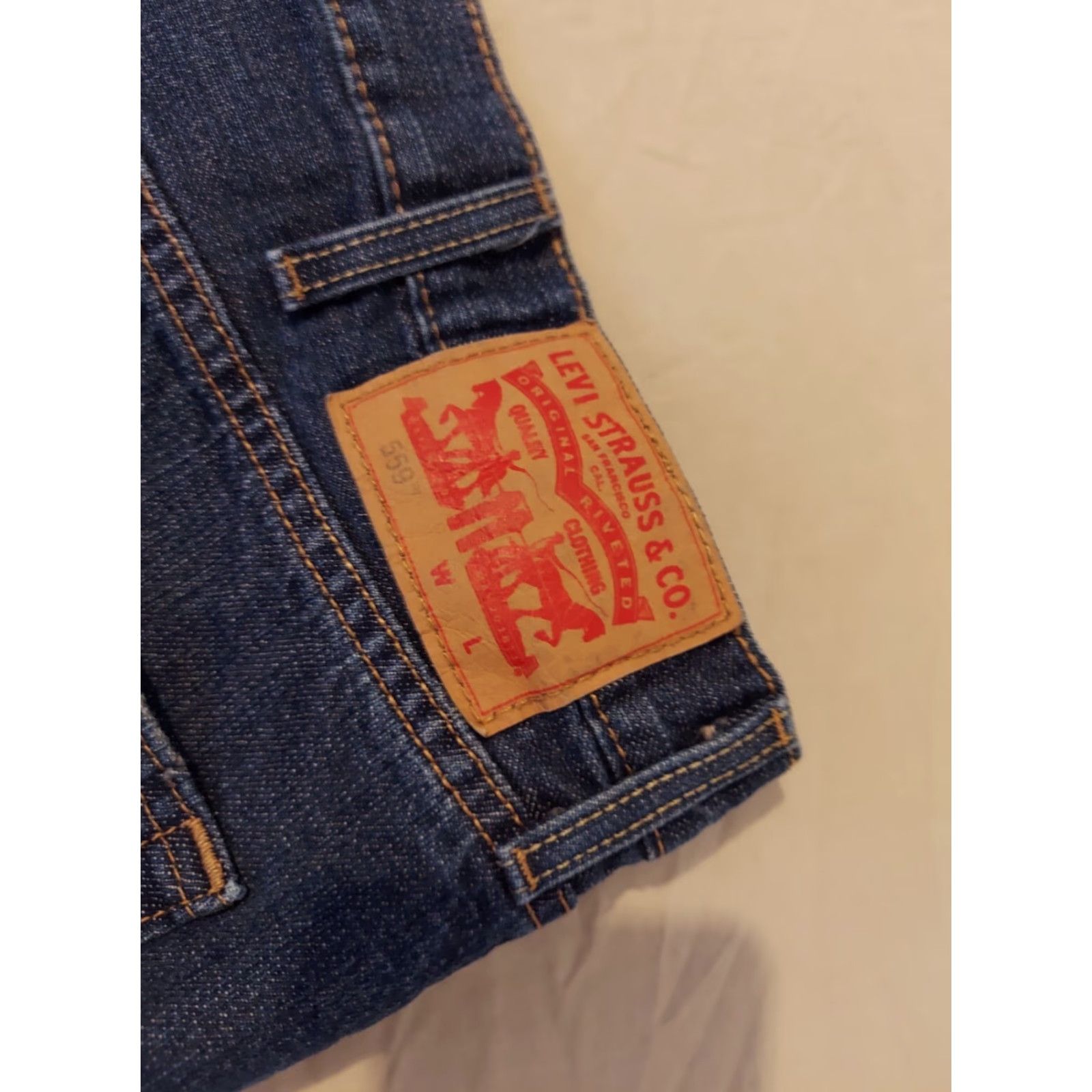 Levi's Levi's 559 Jeans Mens Straight Relaxed 44x29 Denim Blue Stretch Pants Regular Fit Size US 44 / EU 60 - 3 Thumbnail