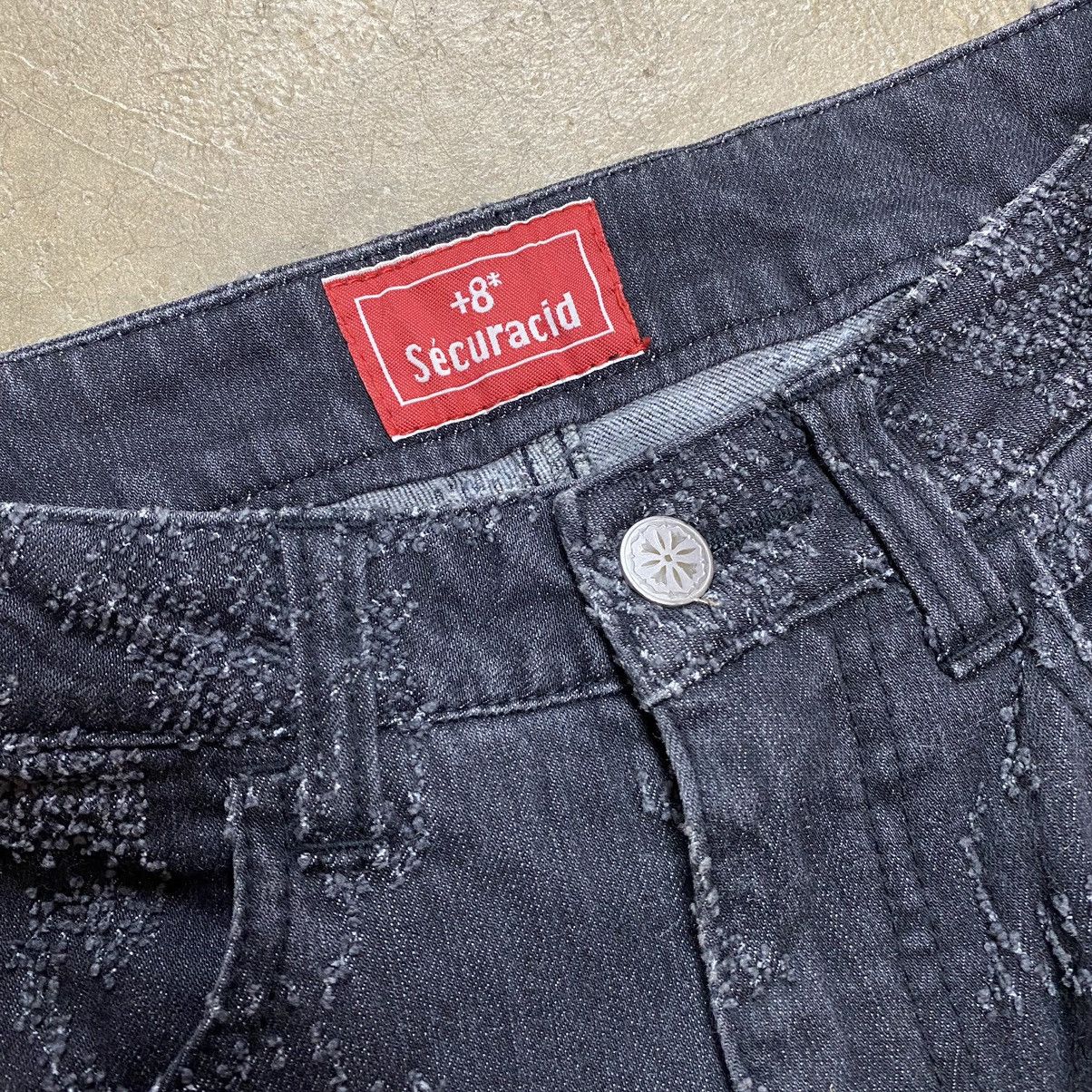 Hysteric Glamour × Proleta Re Art +8 Securacid Embroidered Flowers Denim Pants Size 28" / US 6 / IT 42 - 4 Thumbnail
