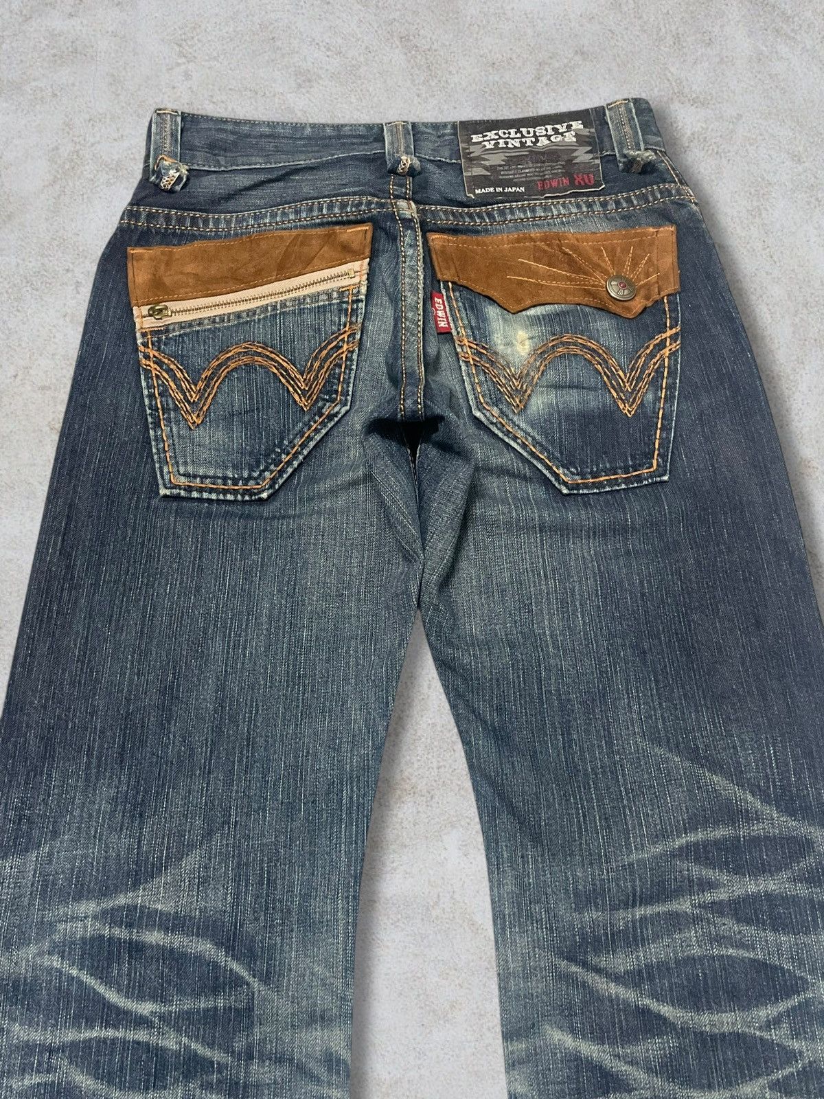 Edwin Vintage Edwin EV Navajo Motifs Blue Wash Cowboy Style Jeans Size US 29 - 6 Thumbnail