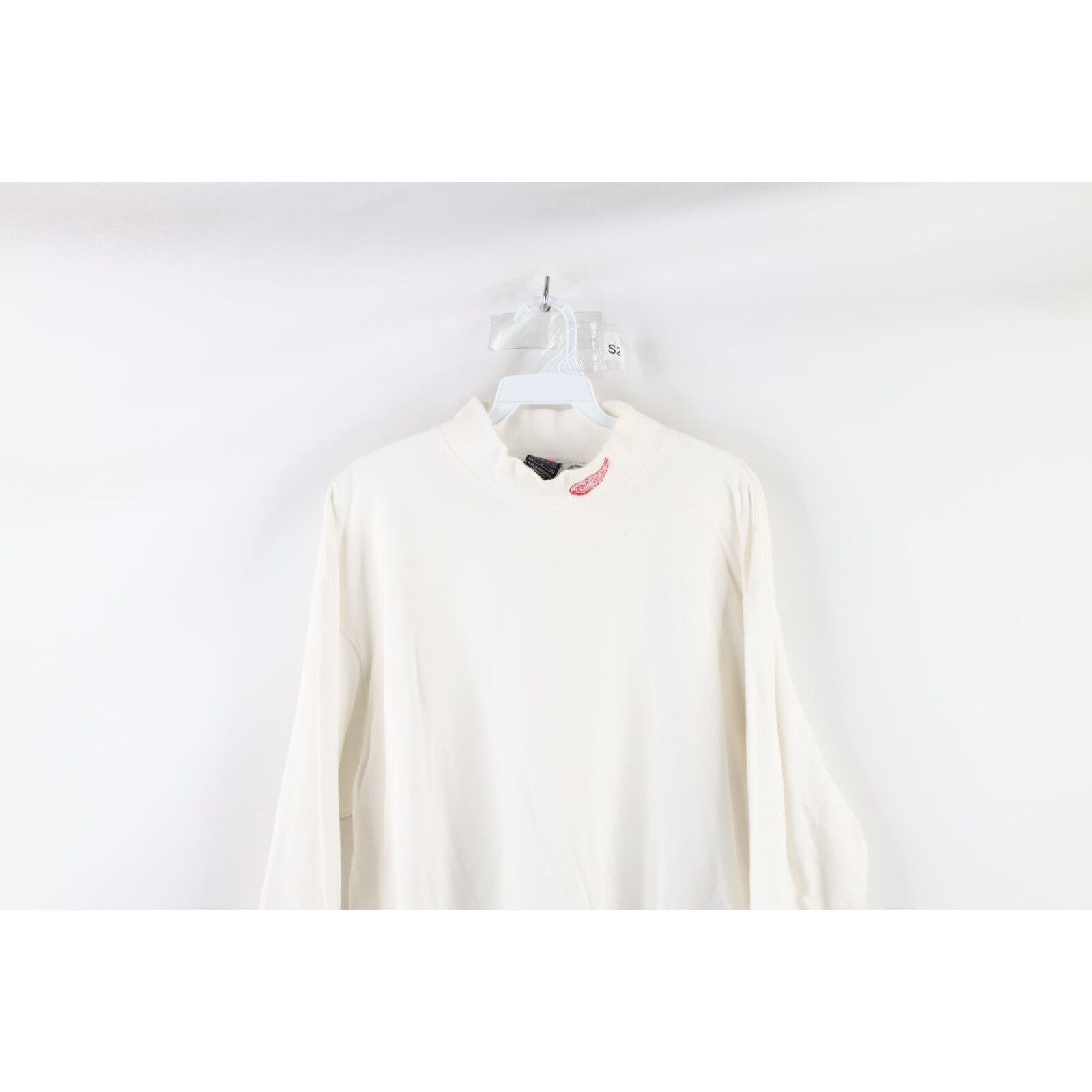 Nike × Vintage Vintage 90s Nike Detroit Red Wings Mock Neck T-Shirt Size US M / EU 48-50 / 2 - 2 Thumbnail