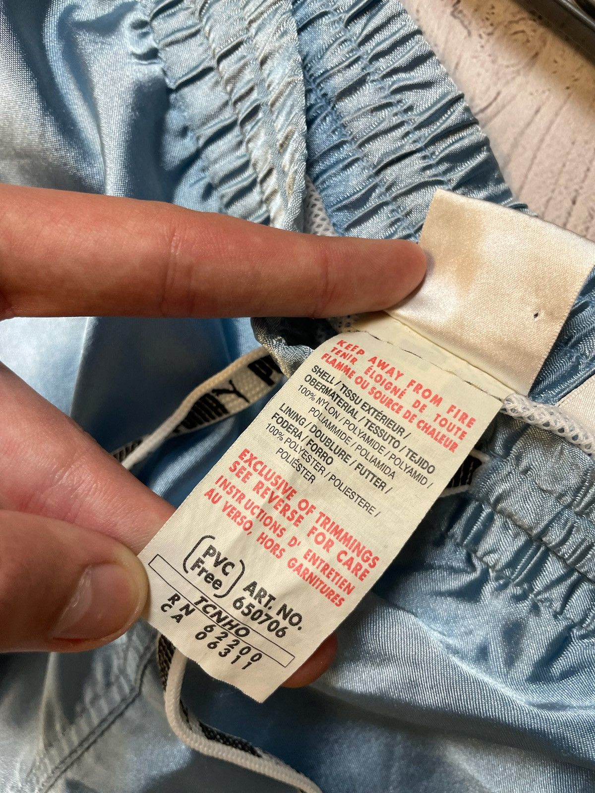 Puma × Vintage Vintage Puma shorts silver-blue size Xs rare Y2K Size US 28 / EU 44 - 5 Thumbnail