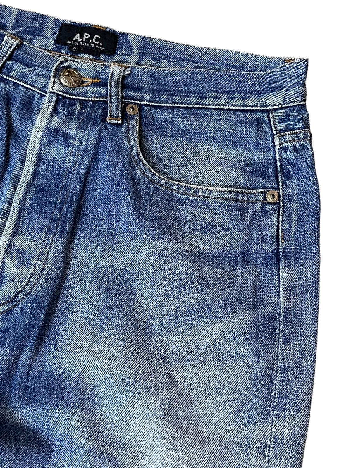 A.P.C. RIP🔥A.P.C RUE DE FLEURUS DISTRESSED SELVEDGE JEANS Size US 29 - 7 Thumbnail